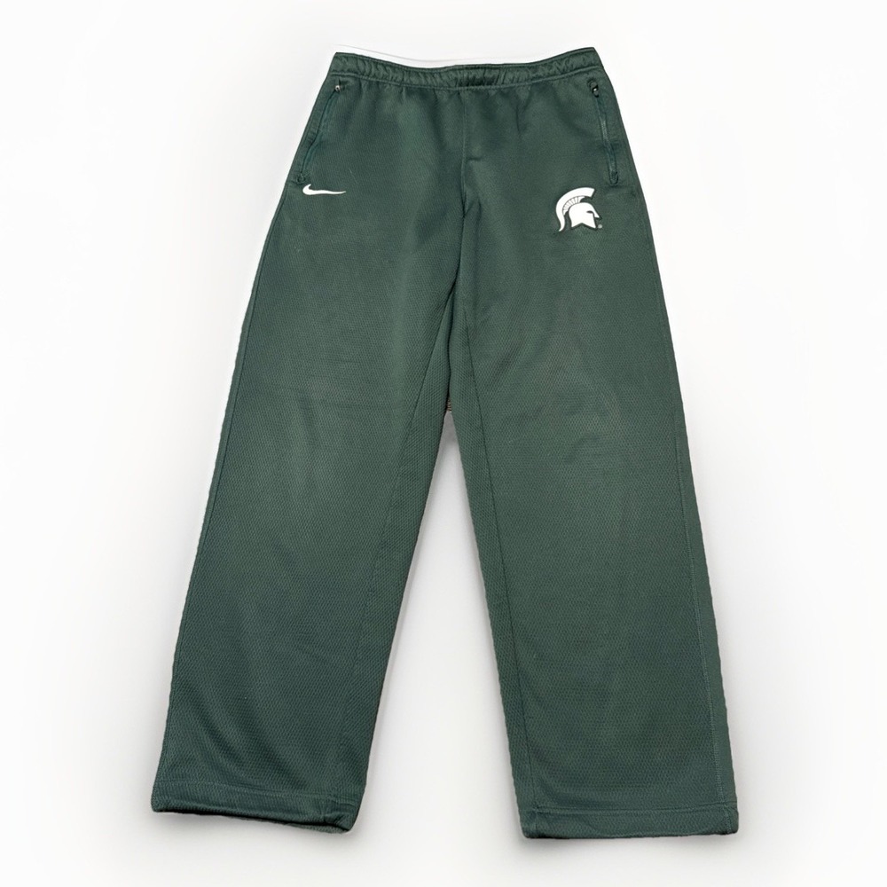 Michigan State Spartans‎ Pants Mens L Green Nike Therma Fit Fleece Jogger Baggy